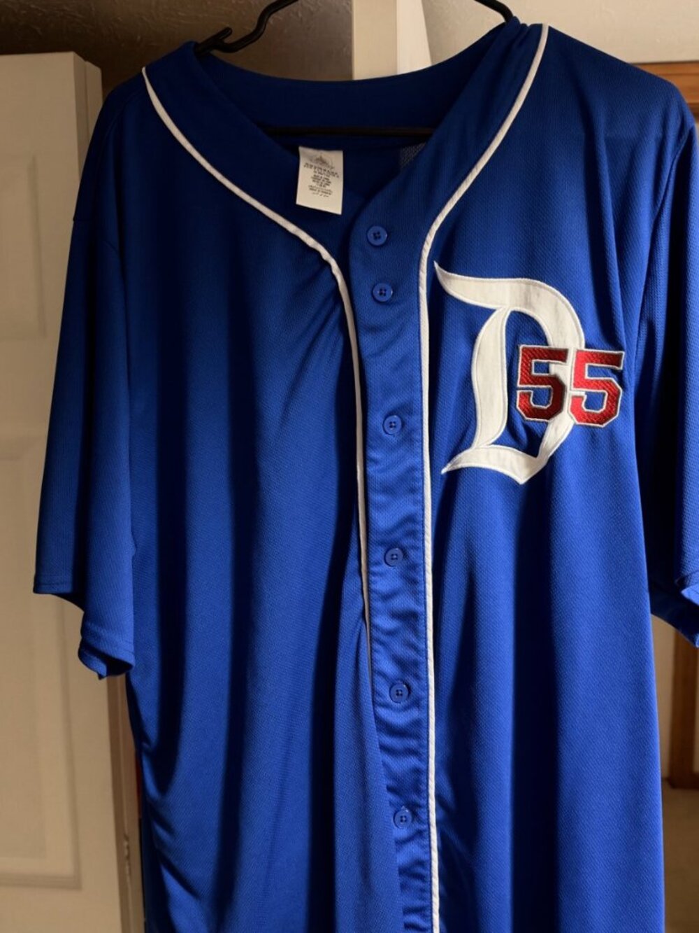 Disneyland D55 Blue Baseball Jersey Disney Parks Men XL